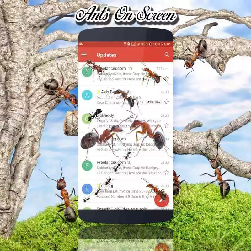 Play Ants on screen | Prank app